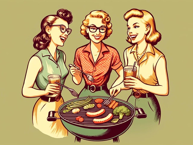 Free ai generated women cooking illustration