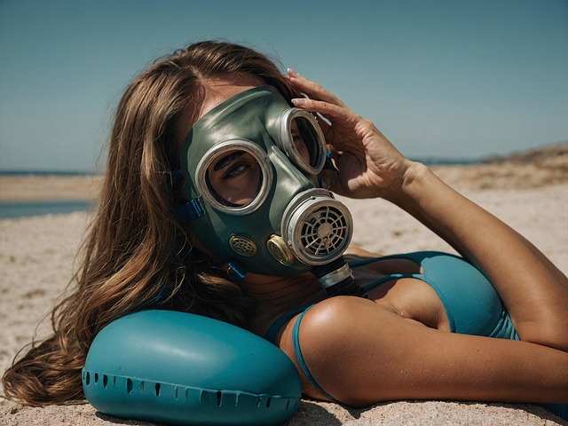 Download free HD stock image of Ai Generated Sunbathing Free ai generated sunbathing mask illustration