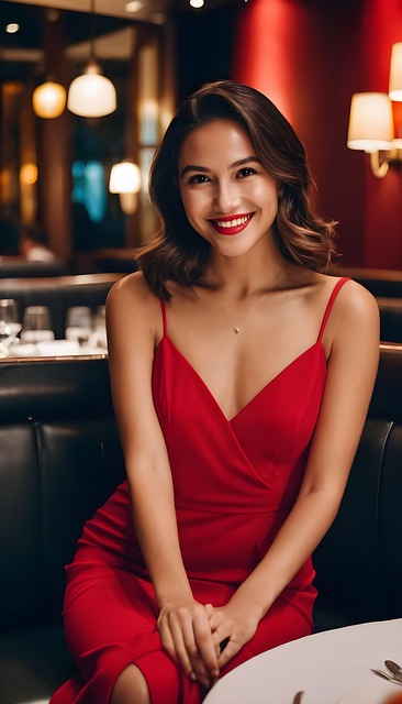 Free ai generated woman restaurant illustration