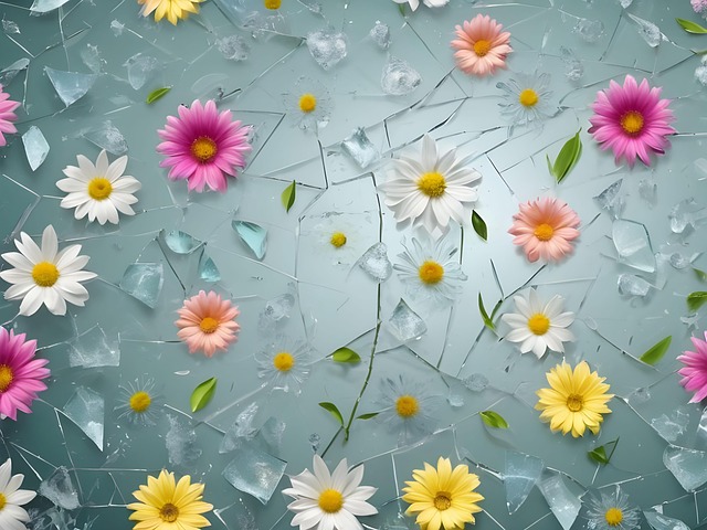 Blumen, Natur, Glas, Glasscherben