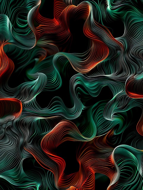 Free ai generated waves pattern illustration