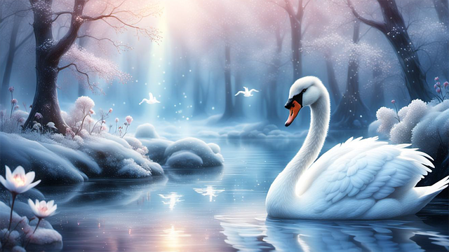 Free ai generated swan bird illustration
