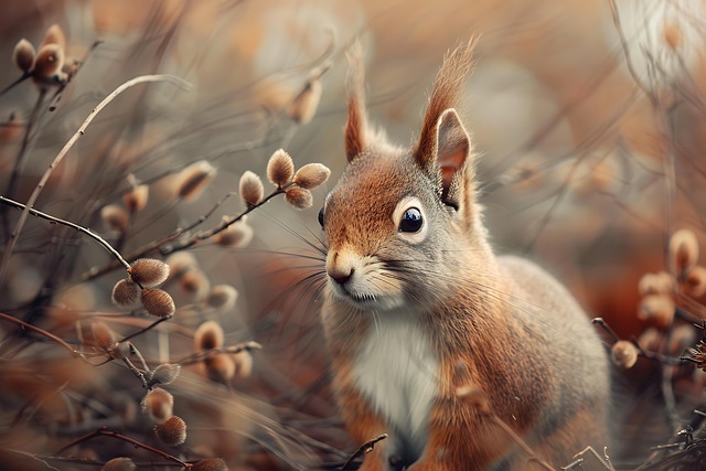 Free ai generated squirrel red squirrel illustration