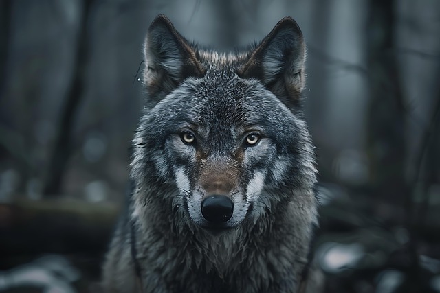 Free ai generated wolf canine illustration