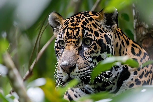 Free ai generated leopard jaguar illustration