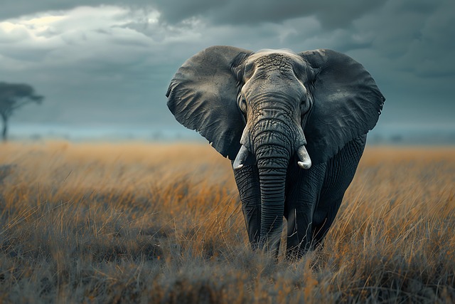 Free ai generated elephant pachyderm illustration