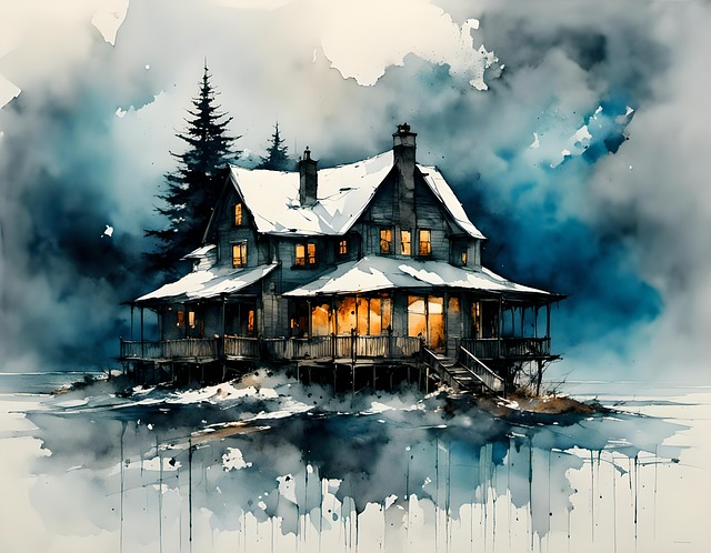 Free ai generated house nature illustration