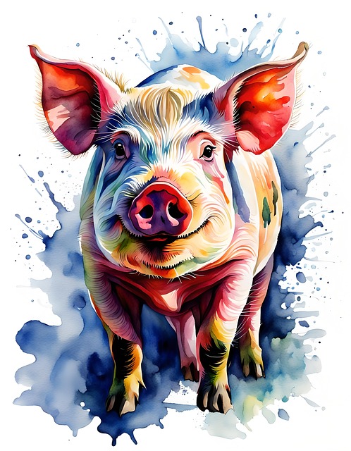 Download free HD stock image of Ai Generated Pig Free ai generated pig mammal illustration