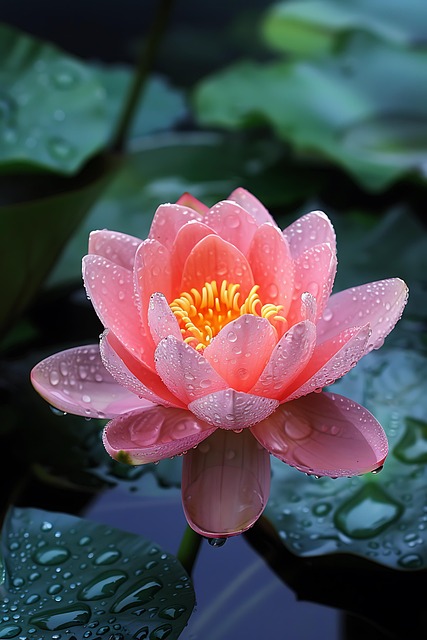 Free lotus lily flower illustration