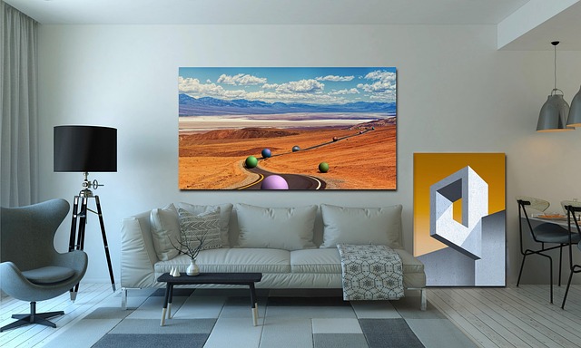 Free living room loft apartment illustration