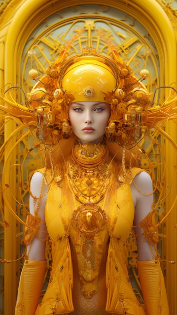 Free ai generated woman cyborg illustration