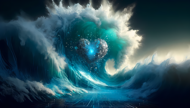 Free ai generated wave heartbreak illustration