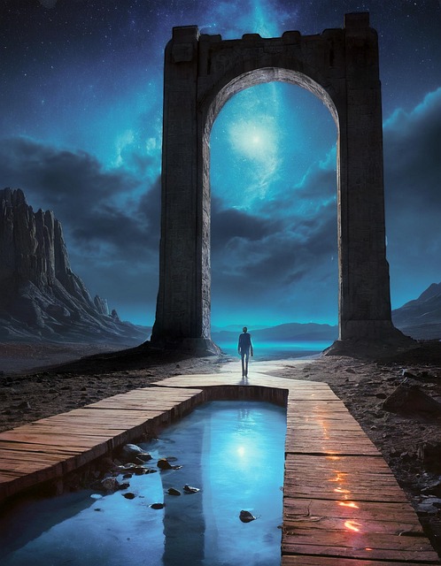 Free ai generated portal fantasy illustration
