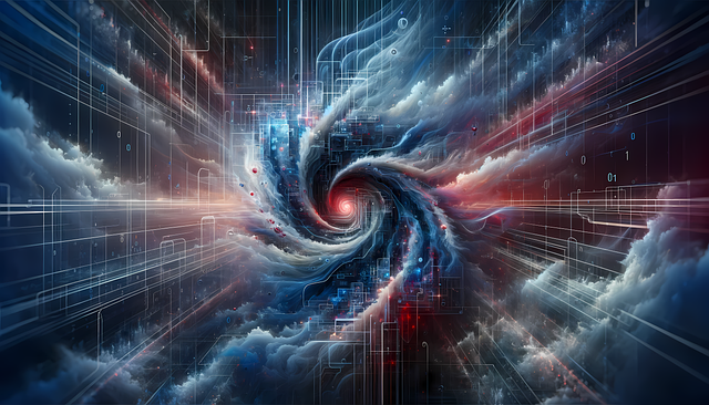Free ai generated broken heart quantum computing illustration