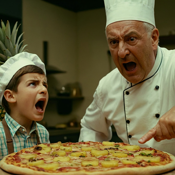 Free Ai Generated Hawaiian Pizza illustration and picture