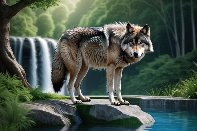 Free wolf nature animal illustration