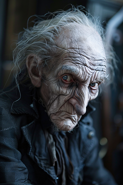 Free ai generated senior ebenezer scrooge illustration