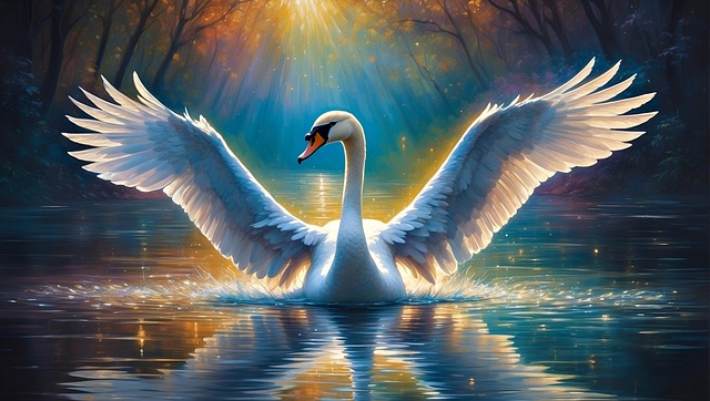 Free ai generated swan wings illustration