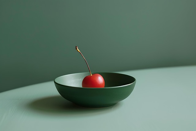 Free ai generated cherry plate illustration