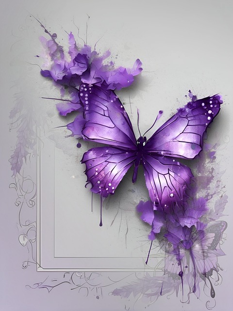 Download free HD stock image of Ai Generated Butterflies Free ai generated butterflies lavender illustration