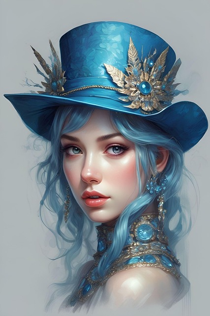 Free ai generated woman hat illustration