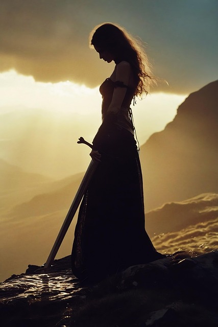 Free ai generated woman knight illustration