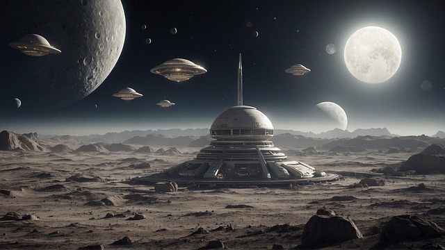 Free ai generated ufo planet illustration