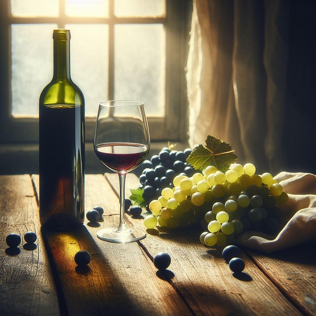 Free ai generated grapes red wine illustration