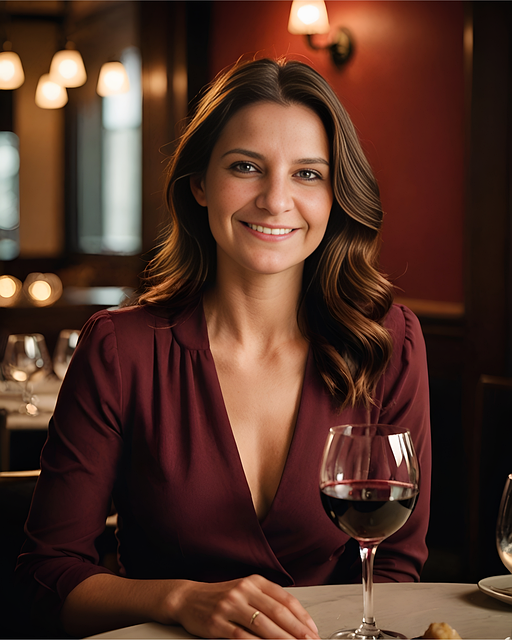 Free ai generated woman restaurant illustration