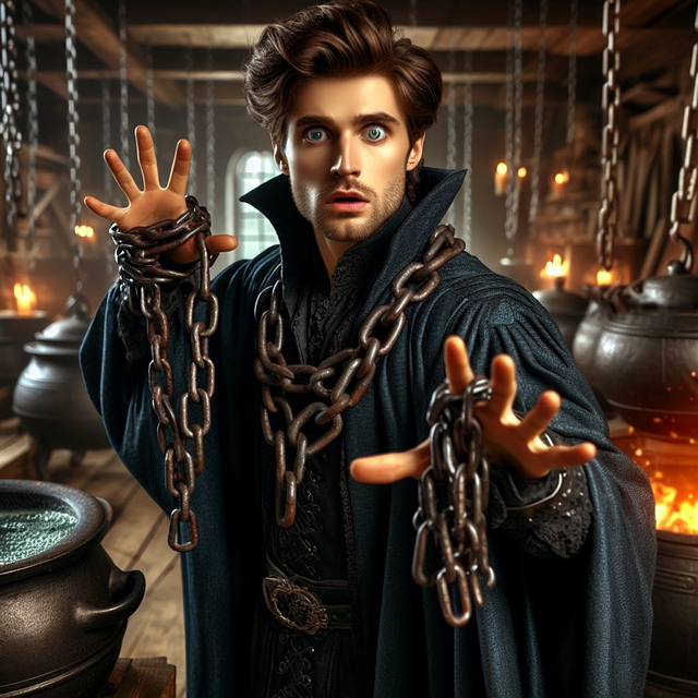 Free ai generated magician chains illustration