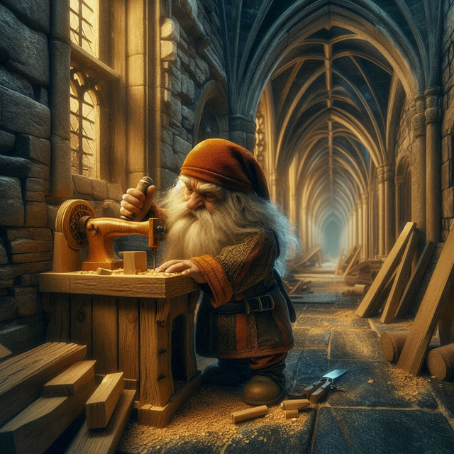 Free ai generated dwarf chisel illustration