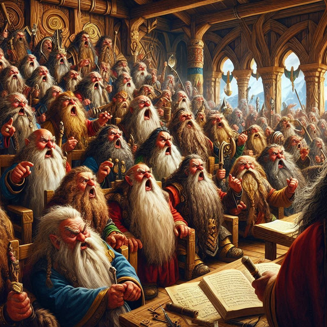 Free ai generated dwarfs assembly illustration