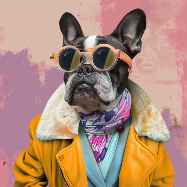 Free frenchie bulldog designer illustration