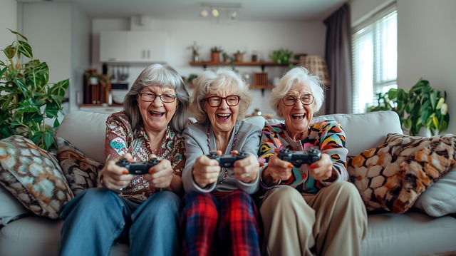 Free elderly fun smile illustration