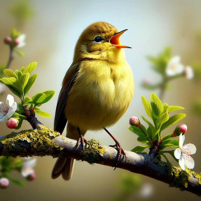 Free fink frühling singvogel illustration