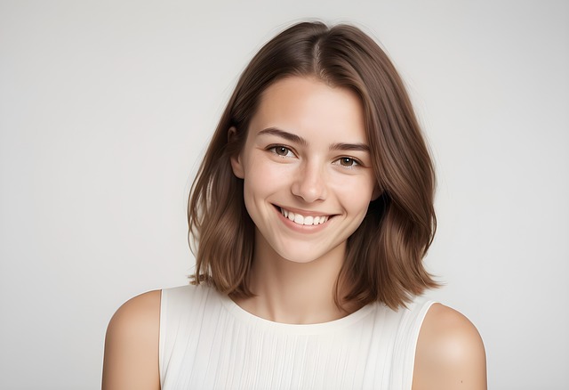 Free young woman portrait illustration