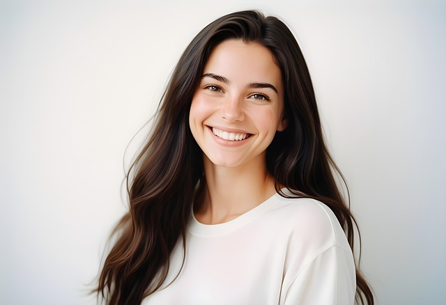 Free young woman portrait illustration