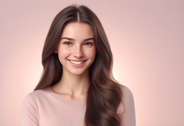 Free young woman portrait illustration
