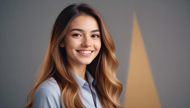 Free young woman portrait illustration