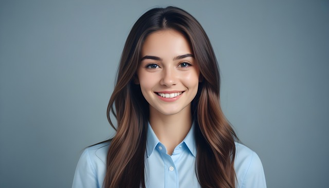 Free young woman portrait illustration