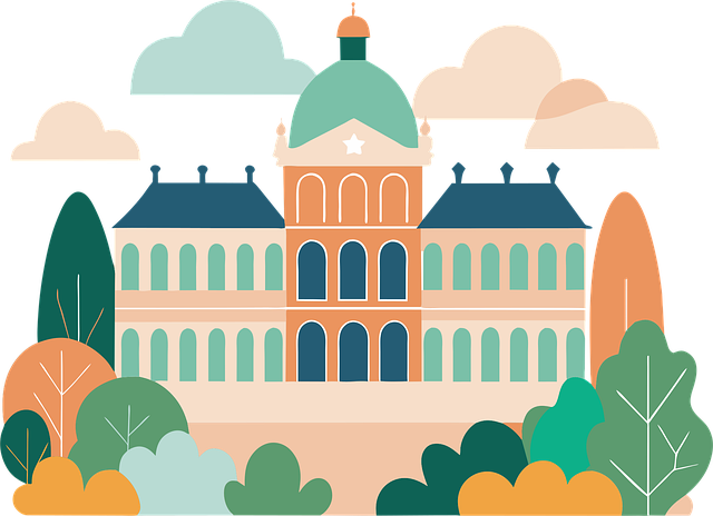 Free castle building history vector