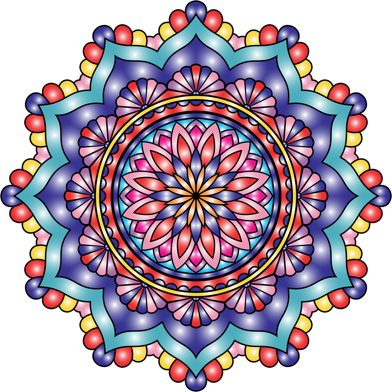 Download free HD stock image of Mandala Oriental Symbol Free mandala oriental symbol islamic mandala colorful mandala gradient illustration