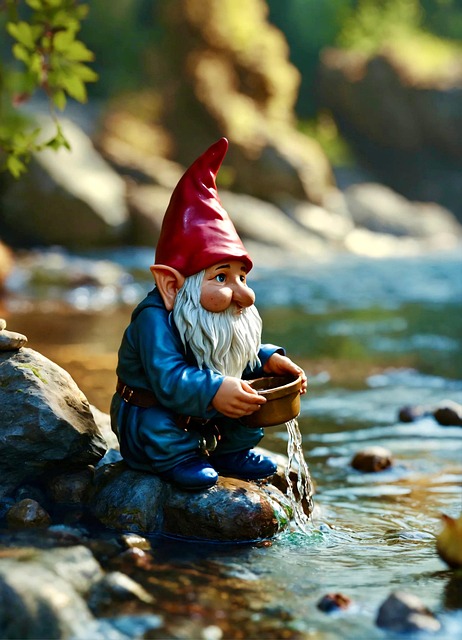 Download free HD stock image of Forest Gnome Free forest gnome nature illustration