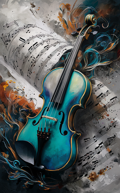 Free violin melody classical illustration