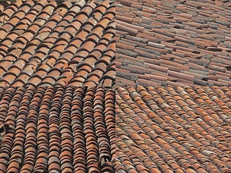 Gefliest, Dach, Haus, Traditionell