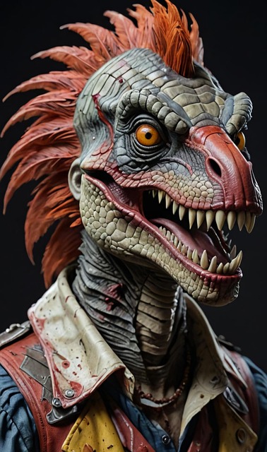 Free Clown Velociraptor illustration and picture