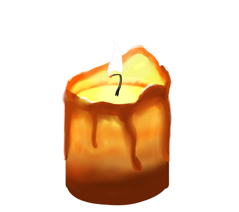 Candle Bitmap Download Digital Painting, Lit Candle, Transparent Background. Royalty ...