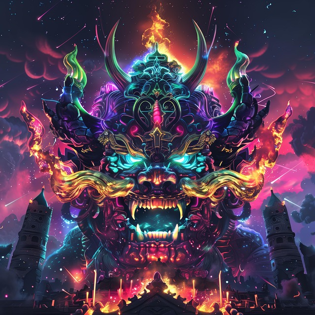 Free ai generated demon figure illustration