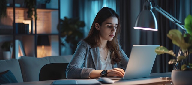 Free woman laptop computer illustration