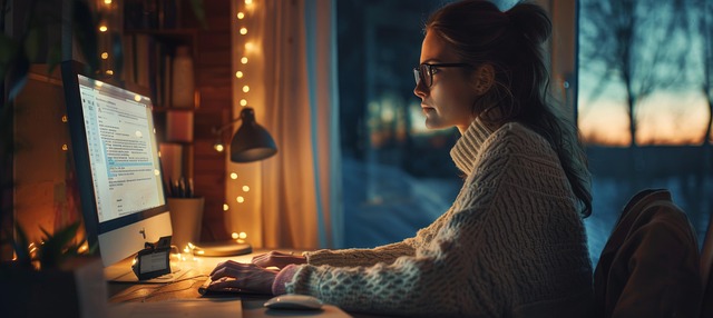 Free woman laptop computer illustration